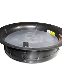 Ansaugtrichter mit Drehklappe CL600-3 schwarz montiert